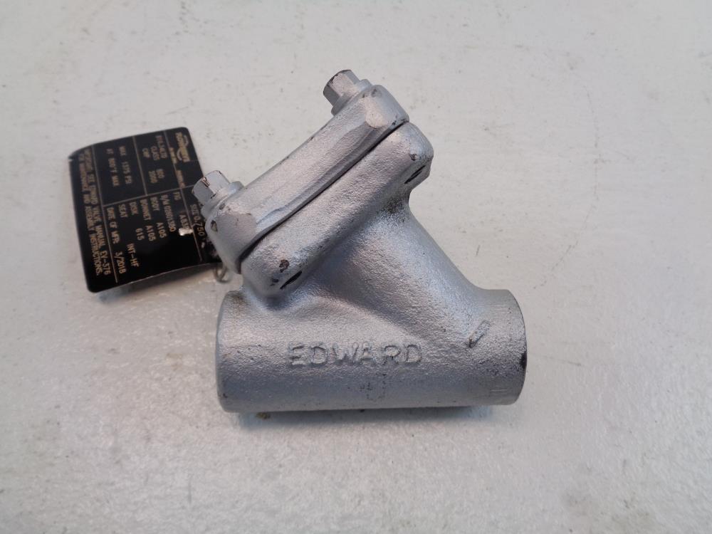 Flowserve Edward 3/4" SW 800# A105 Bolted Bonnet Piston Check Valve A838Y